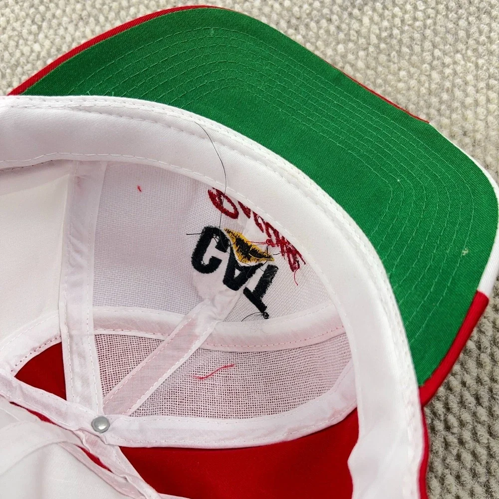 Vintage Caterpillar CAT‎ Racing Hat Cap Snapback Red White Y2K 00s 90s Big Logo
